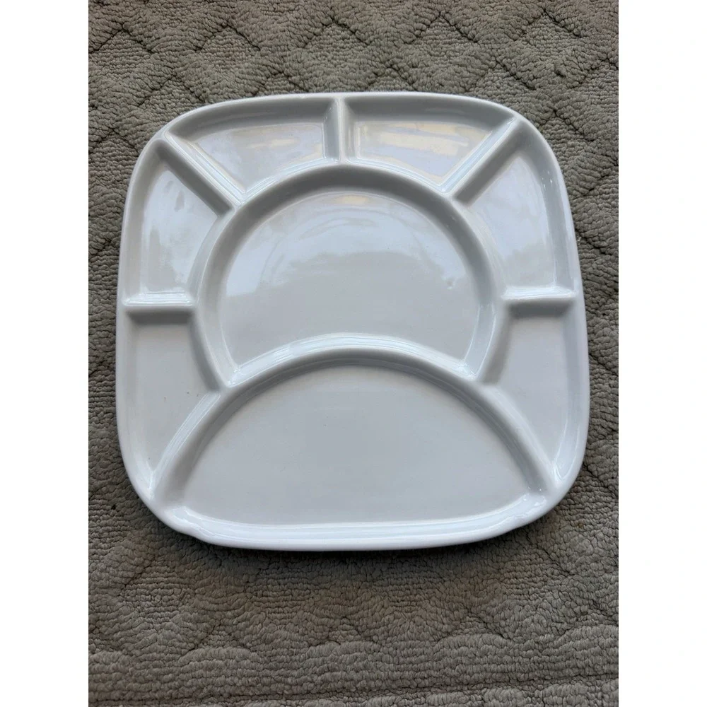 Vintage Fondue/Appetizer/ Sushi 8 Part Divided Plates